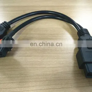 OBD2 Male to Dual Female Adapter Splitter Extension Cable 18cm OBD II 0.6FT thumbnail-2