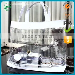 Custom Transparent Plastic Pvc Reseable Carry Handle Bag/Bags thumbnail-4