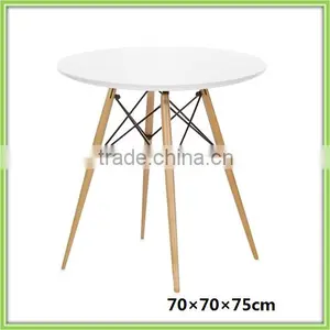 White Wood Dining Table Designs With Solid Wood Legs thumbnail-1
