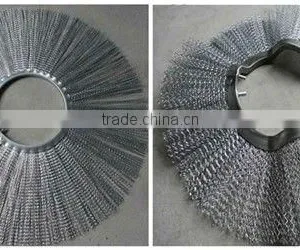 Galvanized Wire Wafer Brush Mounted on Road Sweeper thumbnail-3