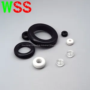 Black Rubber Grommet Silicone Rubber Part PVC Ring Wiring Grommet thumbnail-2
