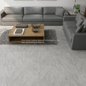 GKBM Greenpy MJ-S6013 Home Deco Fireproof Click Smoky Gray Stone Composite SPC Flooring thumbnail-5