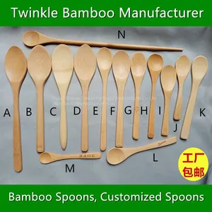 Wholesale Mini Bamboo Spoons /small Bamboo Spoon /mini Bamboo Spoons/big Bambu Spoon thumbnail-1