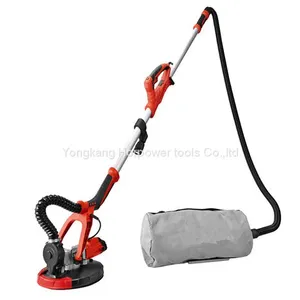 Portable 225mm Long Handle Self Vacuum Telescopic Foldable Electric Drywall Putty Wall Sanding Machine Drywall Sander With LED Light thumbnail-1