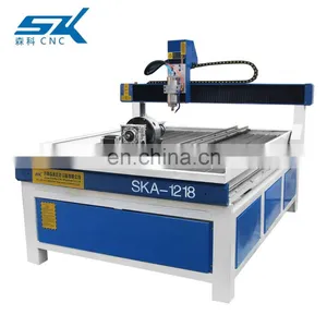 Manufacturer Supply SENKE Brand 4 Axis Advertising Engraving Cutting CNC Router Machines thumbnail-3