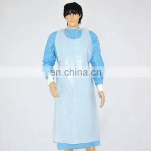 Easy to Wear and Use Waterproof Eco-Friendly Customized White Transparent Disposable PE Apron for Food Industry thumbnail-2