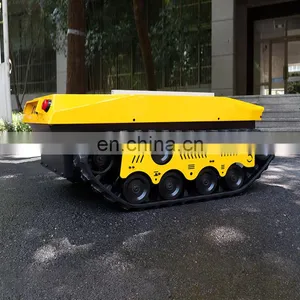 Defy 300kg Loading 2.5km/h-12km/h Rubber Crawler Tracked Chassis Robot Stair Climber Rubber Track Chassis TINS-13 thumbnail-2
