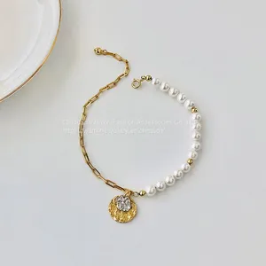 S925 Sterling Silver Asymmetrical Pearl Bracelet thumbnail-2