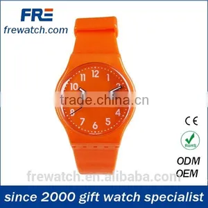 Fashion Colorful Water Resisting Plastic Watch With Pvc Strap and Stainless Steel Back thumbnail-1