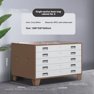 Architectural Blueprint Storage Cabinet With Fine Stainless Steel Handles and Robust Locking System for Safe and Organized Filing thumbnail-2