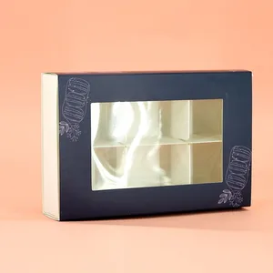 Custom Bakery Food Cupcake Drawer Gift Box With PVC thumbnail-5
