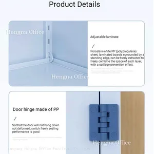 HN-CP3 Strong Acid Resistance PP Cabinet for Industrial Chemical Plant, Heavy Duty Polypropylene Corrosive Storage With 2cm Deep Leak-proof Fluid Tray thumbnail-3