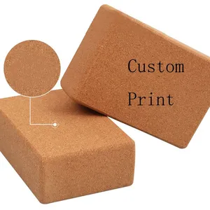 Laser Logo Engraved High Quality Cork Yoga Block and Brick thumbnail-3