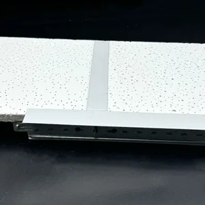 2x2 2x4 Mineral Wool Acoustic Ceiling Board Fire Proof Ceiling Tile for Factory thumbnail-3