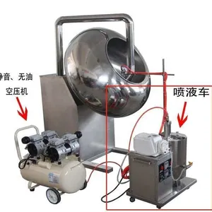 Chocolate Nut Sugar Coating Machine With Sprayer / Nuts Coating Machine With Sprayer/ Peanut Sugar Coating Machine for Sale thumbnail-1