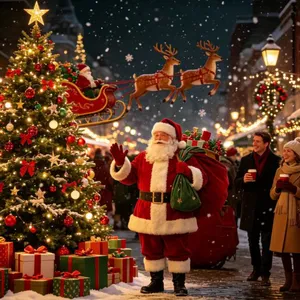 Christmas, Santa Claus, Christmas Gifts, Gift-giving, Birthday, Flowers, Dolls, Baby, Christmas Tree, Christmas Eve thumbnail-2