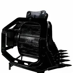 20 Ton Excavator Rotary Screen Bucket for Recycling Demolition Screening Fit Excavator Attachment thumbnail-4