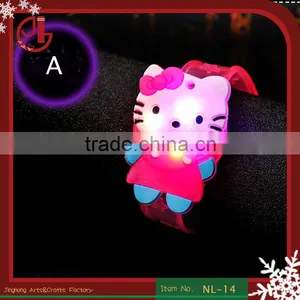 Hot Sell Kids Gifts Hello Kitty Cartoon Design Printing Flashes LED Fashion Bracelet thumbnail-1