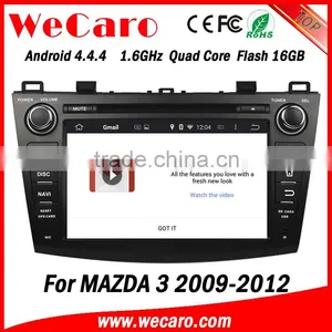 Wecaro in Dash Touch Screen Android 4.4.4 Car Dvd Player With Gps Navigation System Car Audio for Mazda 3 2009 2010 2011 2012 thumbnail-3