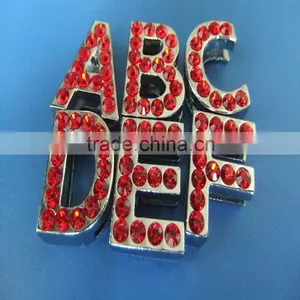 18mm Slide Letters With Red Rhinestones thumbnail-1