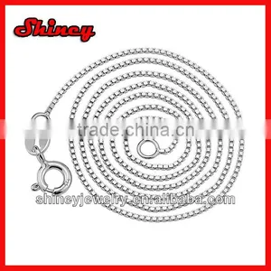 Factory Wholesale Stock 925 Sterling Silver Box Chain thumbnail-1