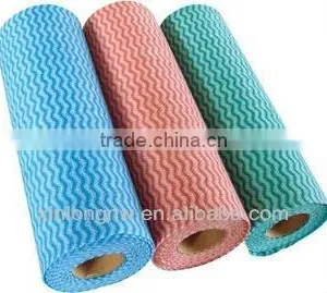High Colorfastness Wavy Line Spunlace Nonwoven Wpies thumbnail-1