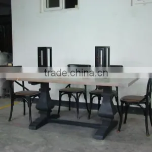 Antique Furniture Recycled Wood Dining Table thumbnail-1