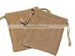 Jute Drawstring Pouch Bags thumbnail-1