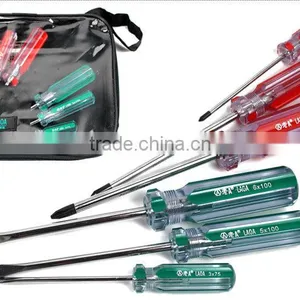 6pcs Colorful Transparent Handle Screwdriver Set Crossed and Slotted Screwdriver thumbnail-4