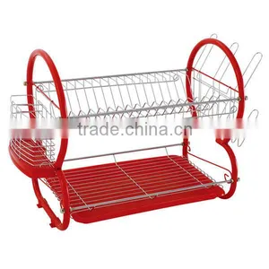 Household Item Two Tier Metal Wire Dish Holder thumbnail-1