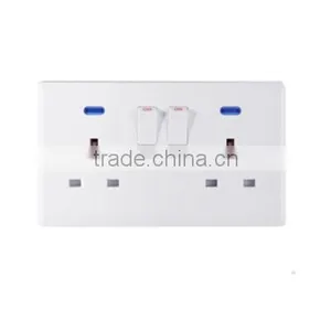 HE8913SDL 2gang and Double 13A Switched Socket With Neon thumbnail-1