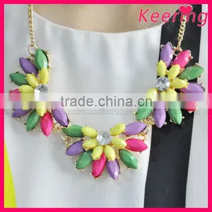 Wholesale Colorful Flower Necklace WNK-231 thumbnail-1