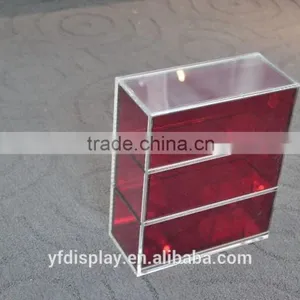 Red Acrylic Organizer For Home or Makeup Application thumbnail-1