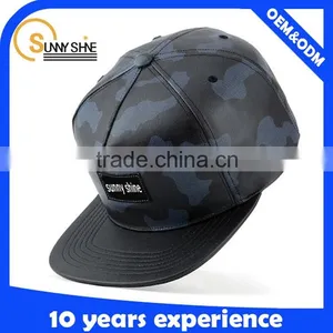 Custom Blank Snapback Cap With Leather Brim Flip Brim Snapback Cap thumbnail-5