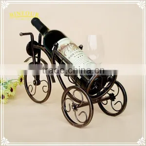 Vintage Bike Shape Stand Rack Metal Wine Bottle Holder thumbnail-3