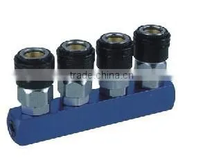 4 Way Connector Manifold With Nitto Japan Pneumatic Air Release Quick Coupler, Plastic Coupling thumbnail-1