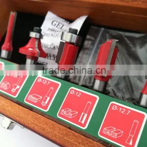 TC-006A 6Pcs 8mm Shank TCT Router Bit Set In Wooden Display Box For Router Machine thumbnail-4