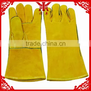 14 Inches Fully Lined Welding Gloves Leather thumbnail-1