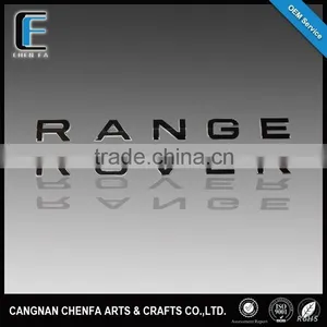 Hot Sale Unique 3D Plastic Raised Black/Chrome Letter Car Grille Emblem Badge thumbnail-1