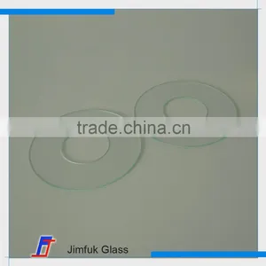 CNC Drilling Crystal 0.55mm-22mm Thickness Clear Optical Lens Glass Panel thumbnail-1
