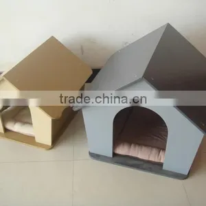 Fashionable Wooden Dog House With Mat thumbnail-4