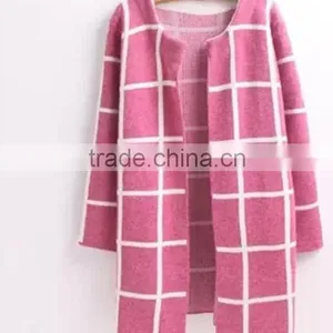 Round Neck Long-sleeved Long Section Women Cardigan Cheap Long Cardigans thumbnail-5