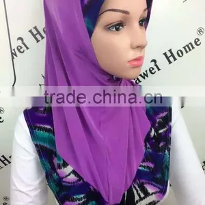 H278 New Style One Piece Hijab,print Hijab thumbnail-5