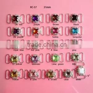 Stock Hot Selling Factory Price Colorful Rhinestone Connector for Headband/hairwear for Bikini (RC-57) thumbnail-1