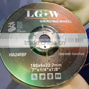 H603 T27- 7inch 180*6*22.2mm Black 2.5nets Grinding Wheel for Metal and SS From China Factory thumbnail-2