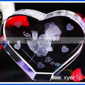 High Quality Heart Shape Galss Crystal for Wedding Souvenir,Crystal Wedding Favors thumbnail-1
