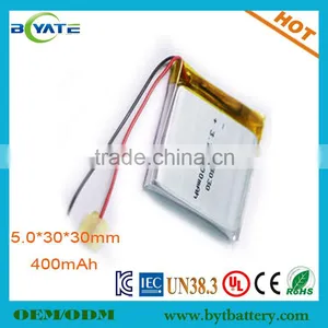 Newest 400mah 3.7V Rechargeable Lithium Polymer Battery for Hair Trimmer thumbnail-3
