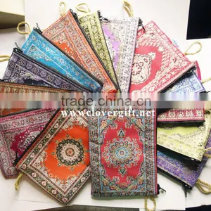 ORiENTAL ANATOLIAN TURKISH WOVEN RUG KiLiM CARPET DESIGN ZiPPERED COiN PURSES POUCH WALLET thumbnail-1