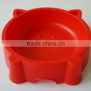 Cat Shaped Plastic Pet Bowl With Anti Skid on Bottom thumbnail-1