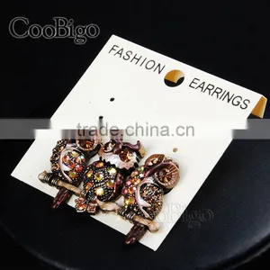 Fashion Jewelry Three Bling Charming OWL Shape Design Brooch Party Promotion Gift Apparel Accessories thumbnail-4